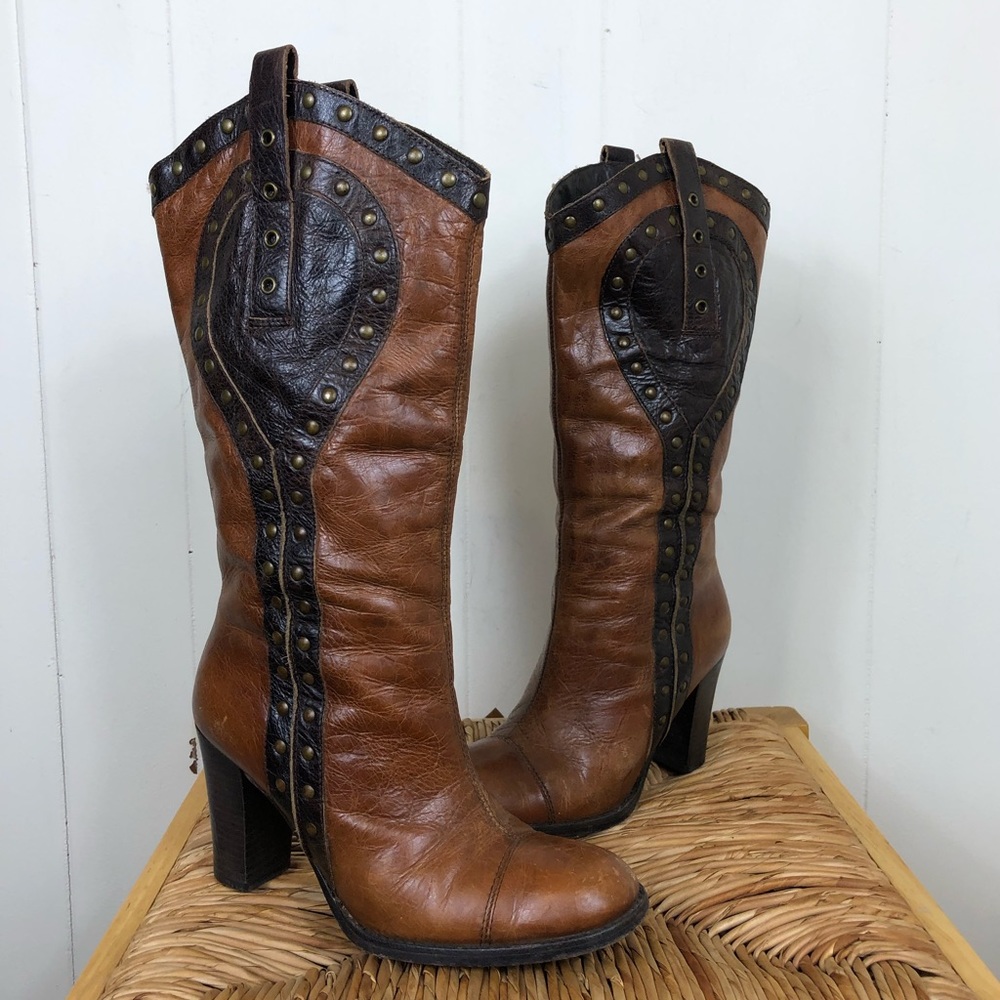 Kenneth Cole Heeledβ Western Boots Sz 6.5